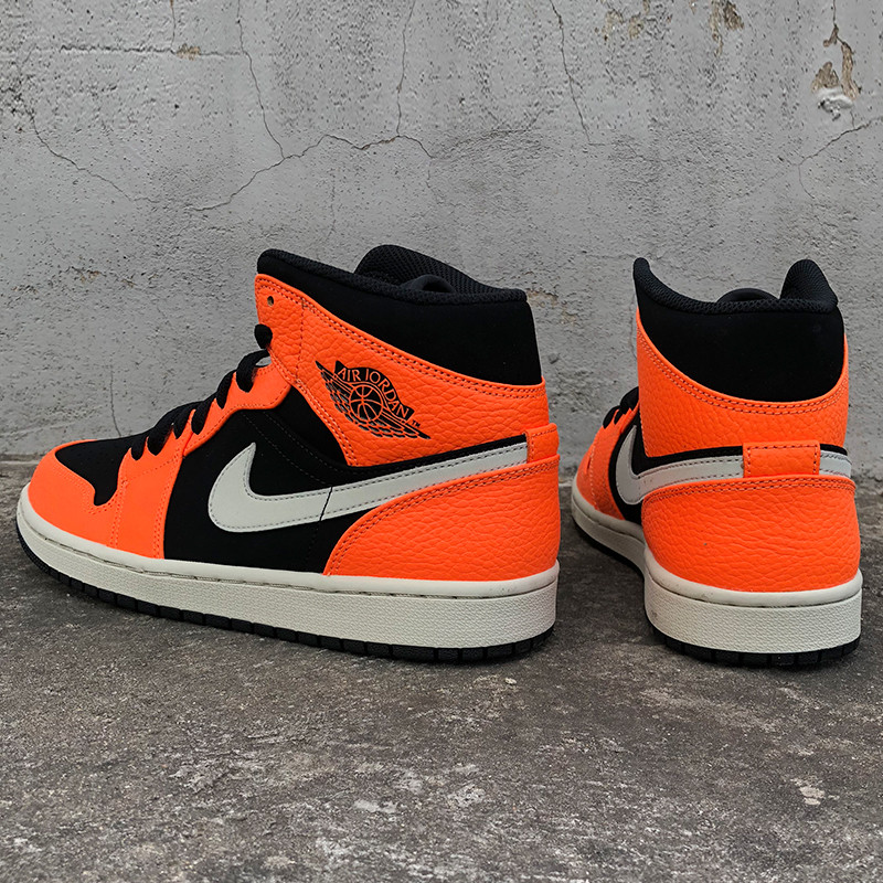 jordan 1 mid 男款 aj1 小禁穿 黑红 中帮 篮球鞋 554724-054【正品