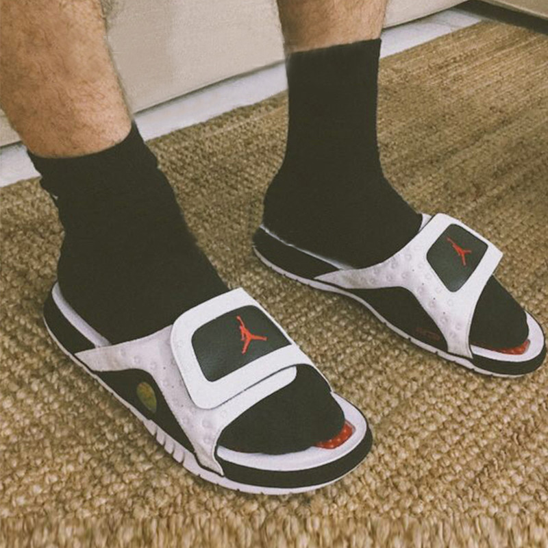 air jordan xiii retro aj13 乔13熊猫 魔术贴男子拖鞋684915-106