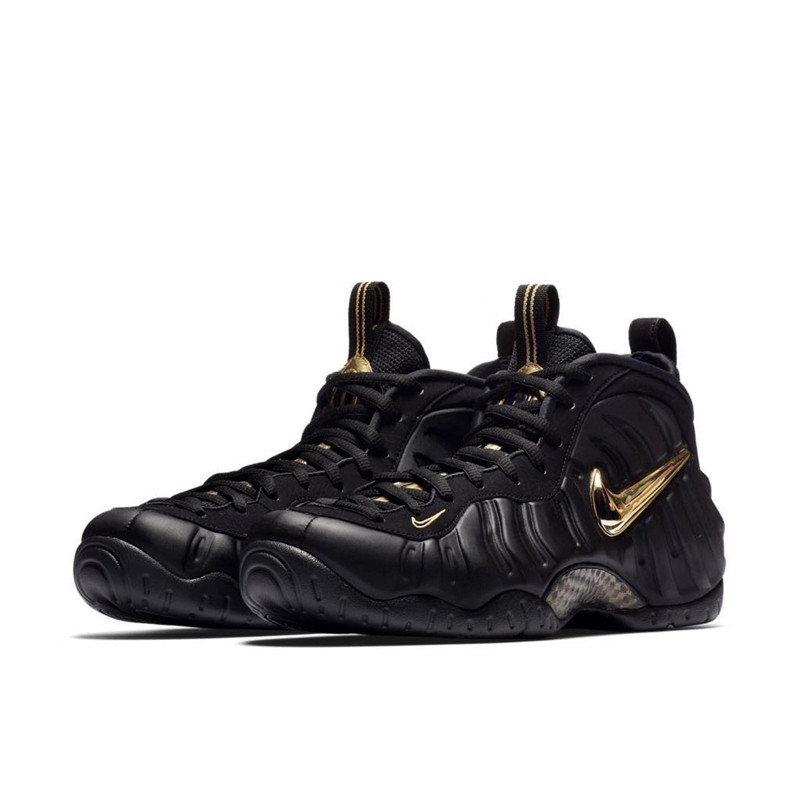 【nike耐克 男士籃球鞋】nike air foamposite pro 液態黑金泡運動噴