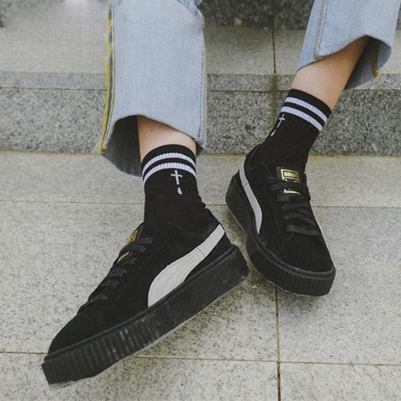 puma彪马蕾哈娜女鞋 松糕鞋 厚底复古休闲板鞋 364718-03