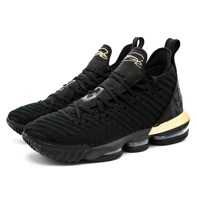 nike耐克男鞋lebron 16 lbj16代詹姆斯黑金实战篮球鞋bq5970-007