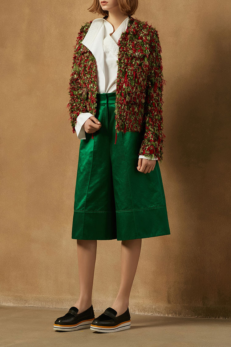 zhuchongyun/朱崇恽拼色外套女士夹克