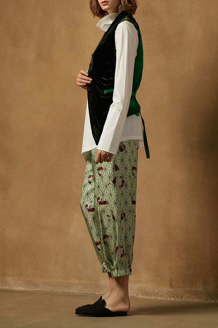 zhuchongyun/朱崇恽拼接女士马甲