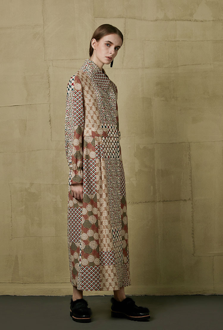 zhuchongyun/朱崇恽印花女士连衣裙