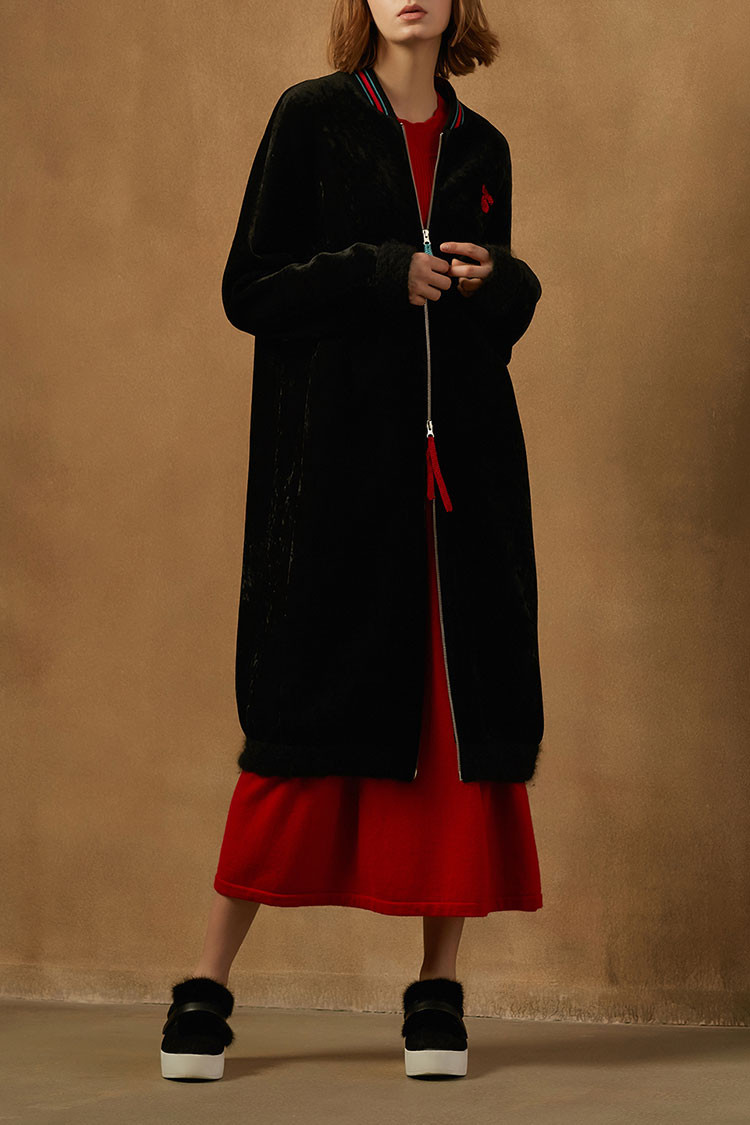 zhuchongyun/朱崇恽丝绒外套女士夹克