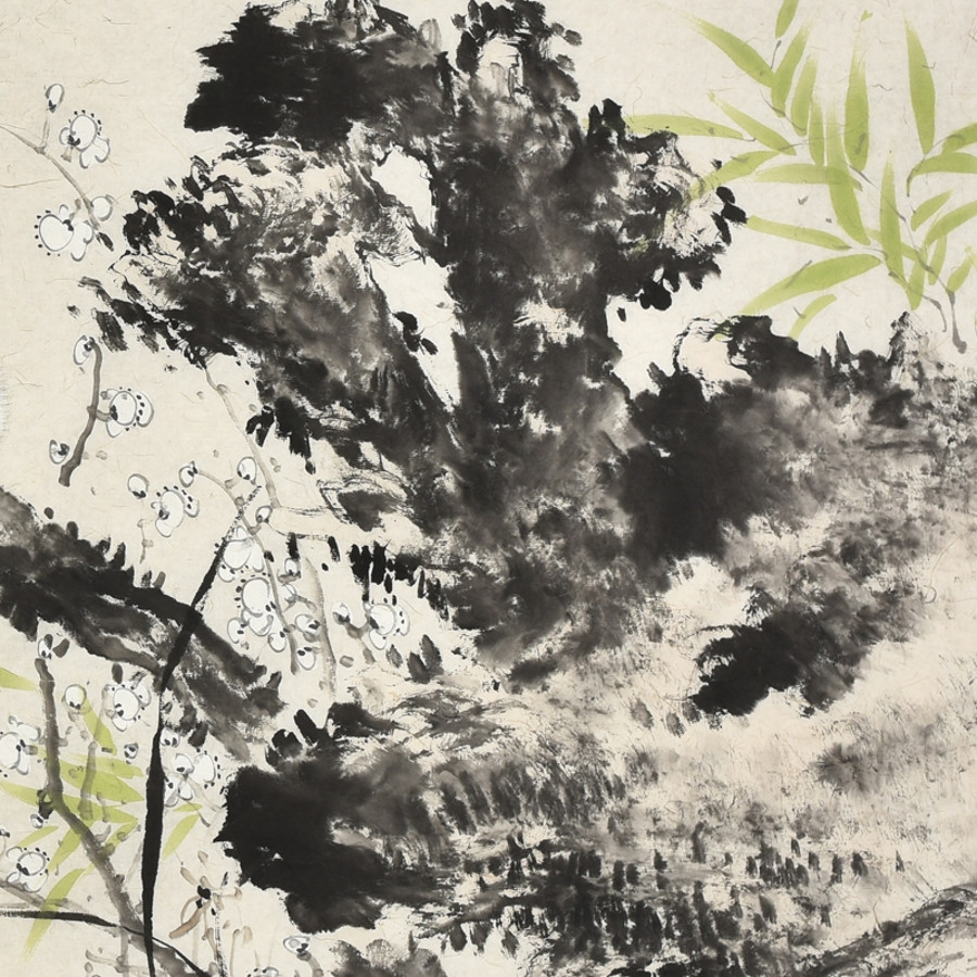 陈墨斗 《四君子》 /135x69cm/传统水墨