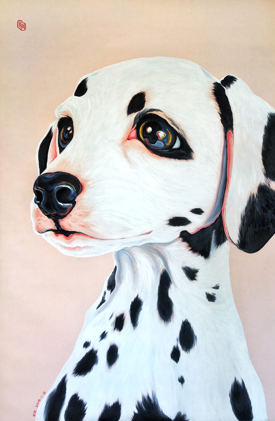 朱丹《狗-5》/100x150cm/油画