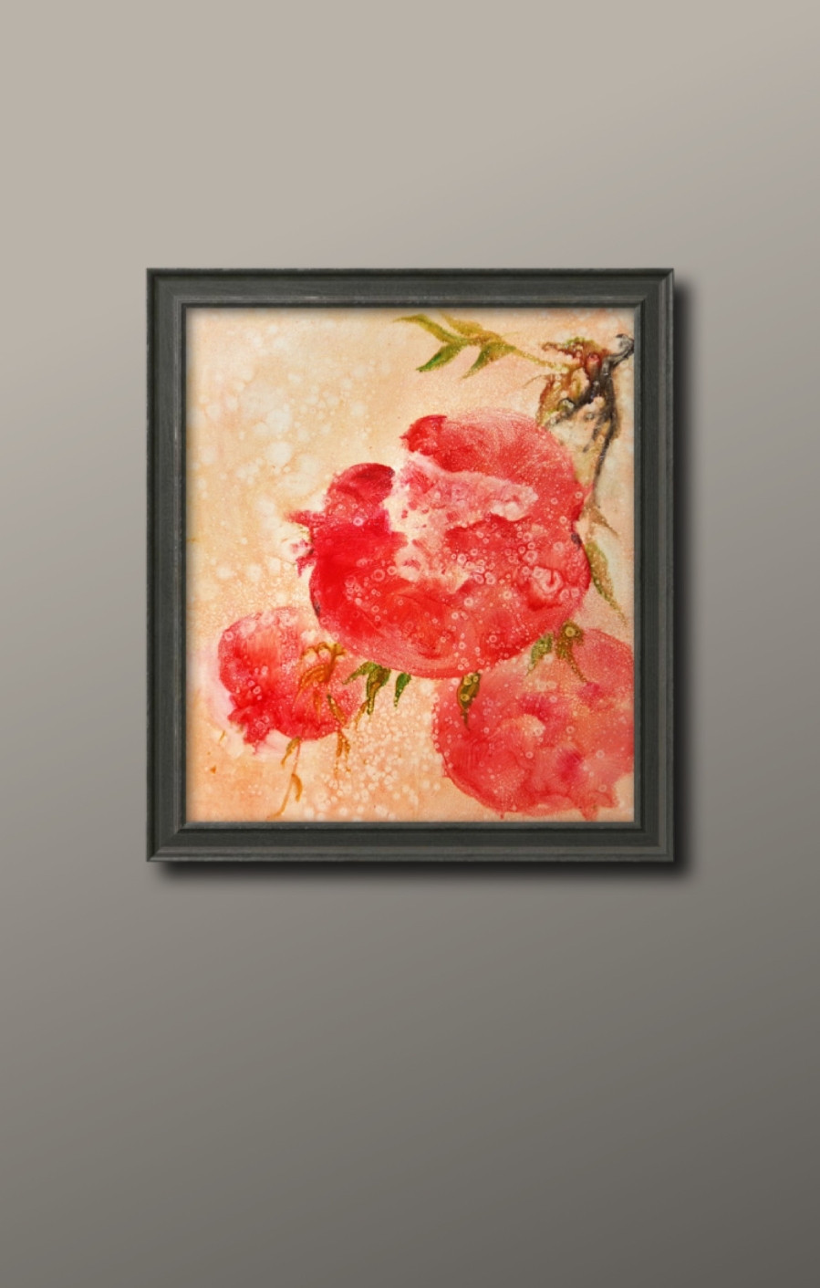 宋燕《石榴图》/50x60cm/油画