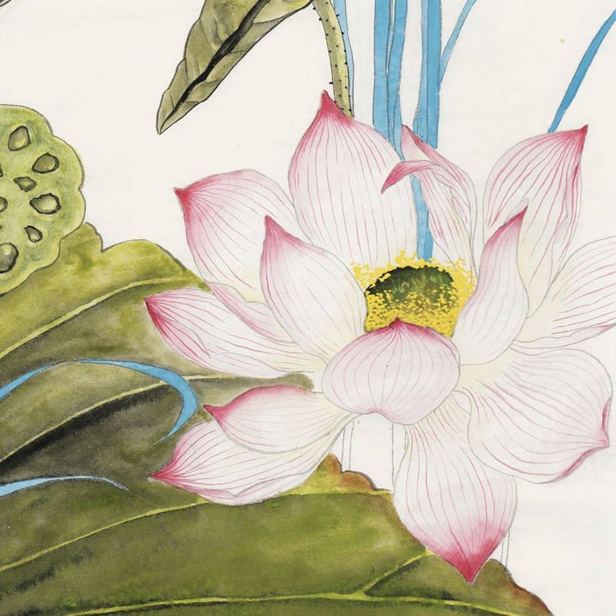 订制 戴习初 《一品清莲》/68x68cm/传统水墨