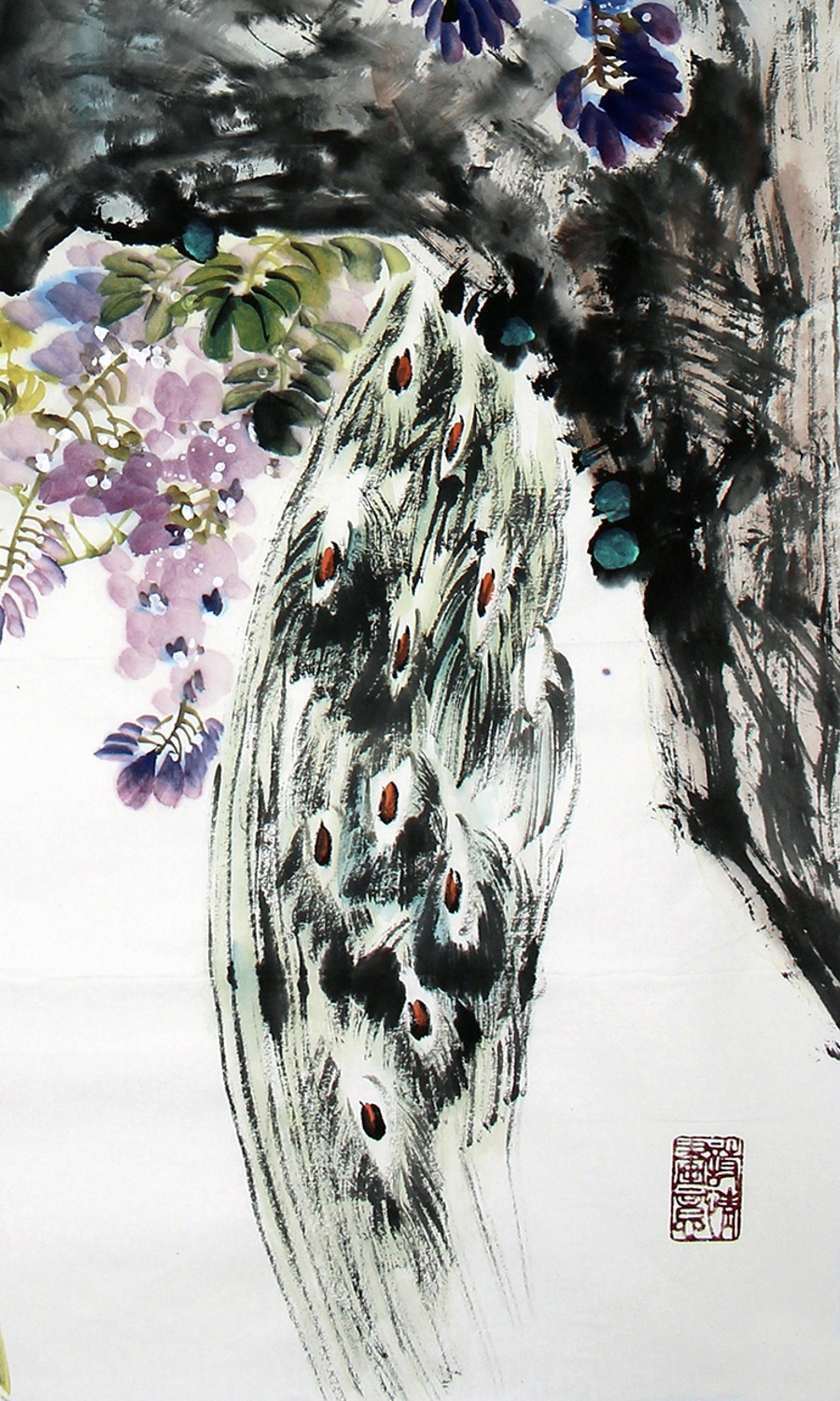 石云轩《紫气东来》/68x136cm/传统水墨