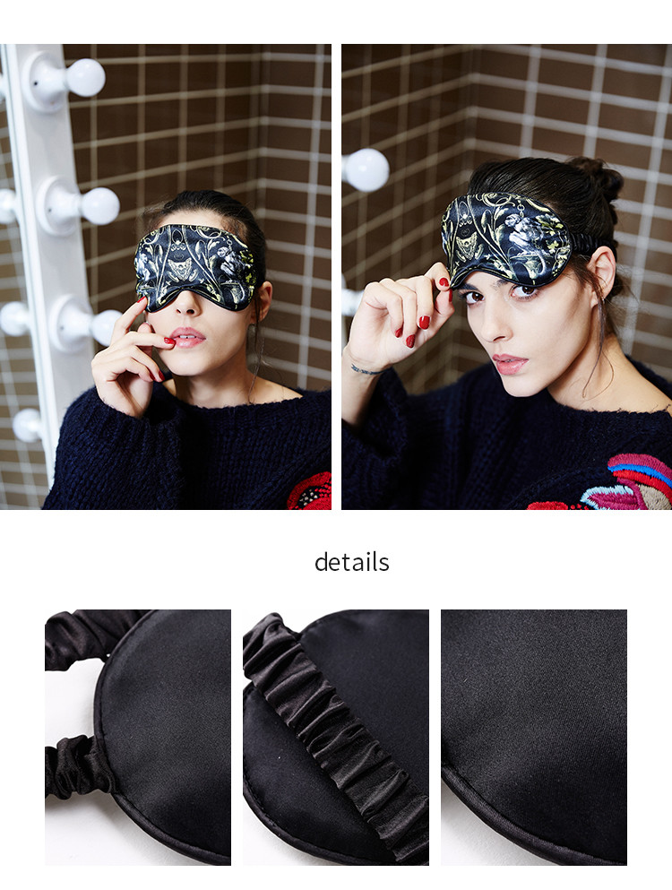 huxi哥特主题真丝黑色眼罩 原创艺术家赵一浅品牌 潮牌/衍生品/家居