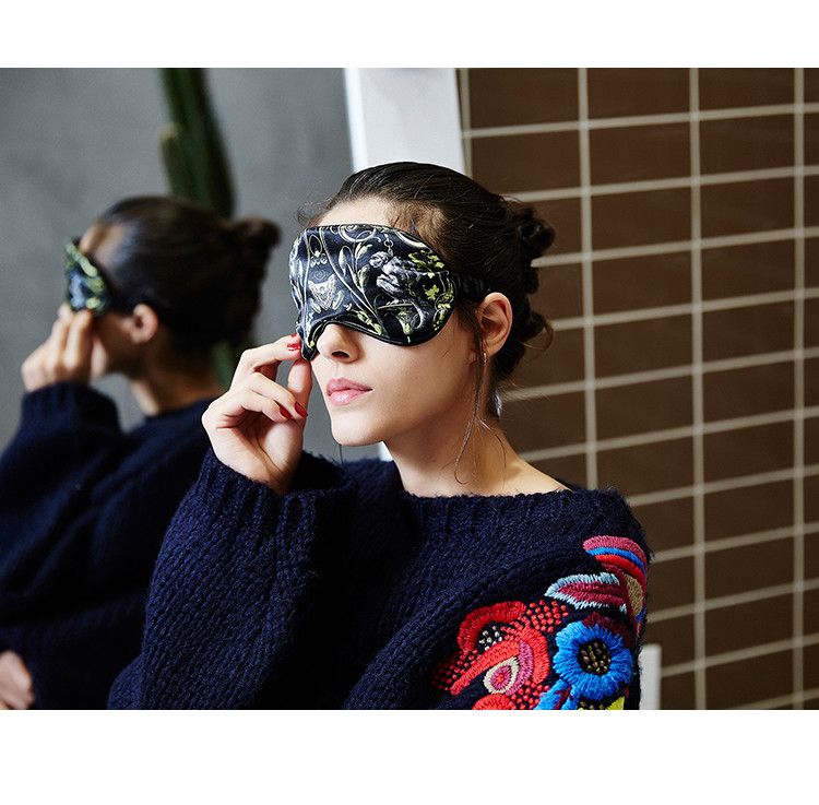 huxi哥特主题真丝黑色眼罩 原创艺术家赵一浅品牌 潮牌/衍生品/家居