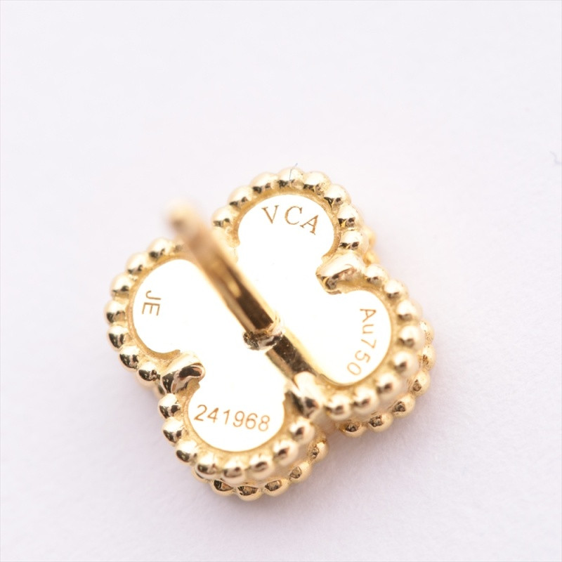 van cleef&arpels/梵克雅宝 sweet alhambra耳钉 黄金色 18k黄色k金