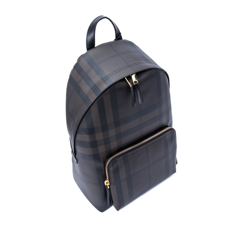 burberry/博柏利pvc材质经典格纹包身男士双肩包