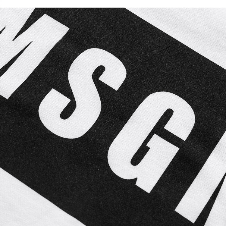 msgm/msgm纯棉logo字母图案女士短袖t恤