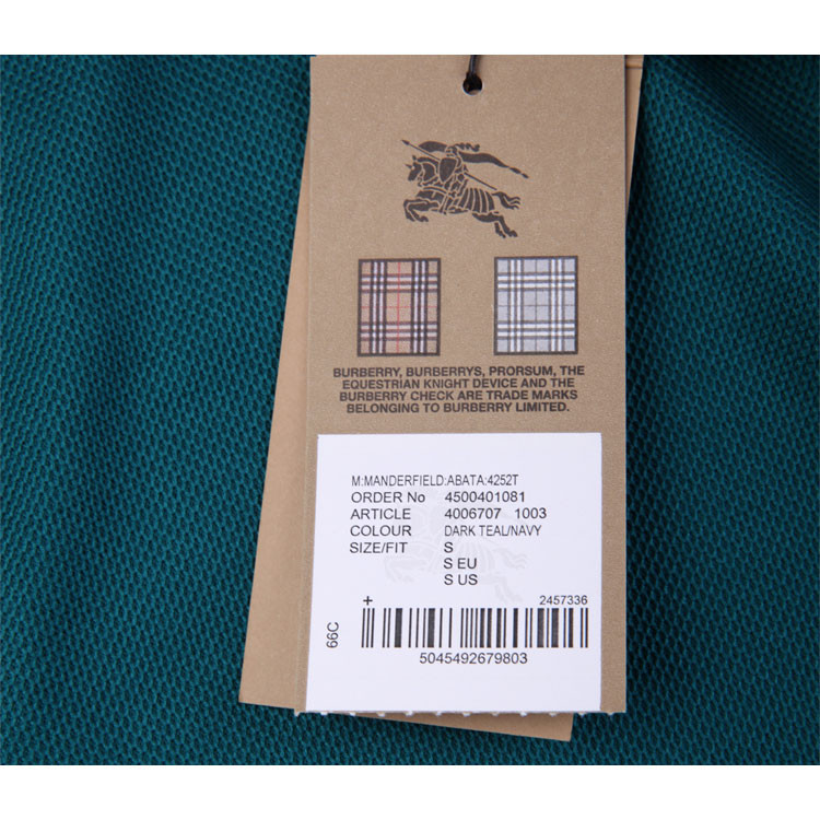 burberry/博柏利london纯棉时尚男士t恤短袖polo衫 断码
