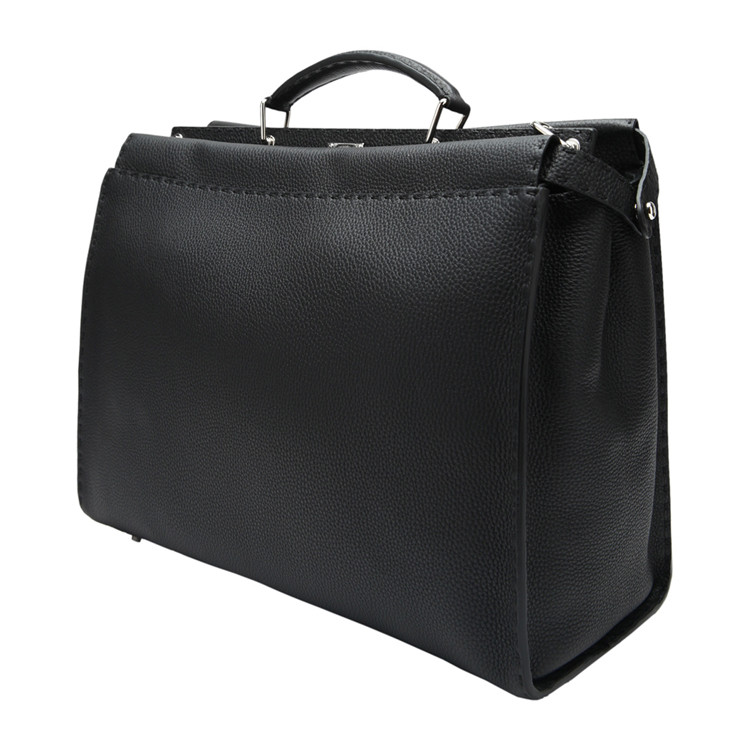 fendi/芬迪 牛皮纯色男士电脑包单肩包手提包