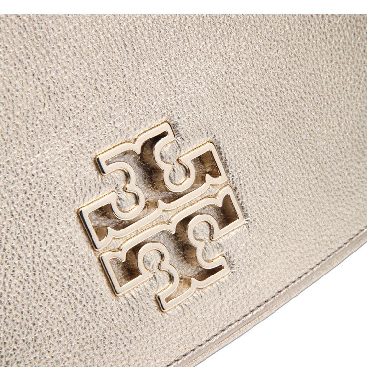 tory burch/汤丽柏琦 牛皮经典金属logo装饰女士单肩斜挎包