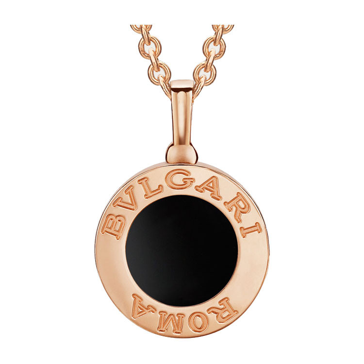 bvlgari/宝格丽 bbvlgari圆形黑玛瑙/满钻项链cl857357 350815