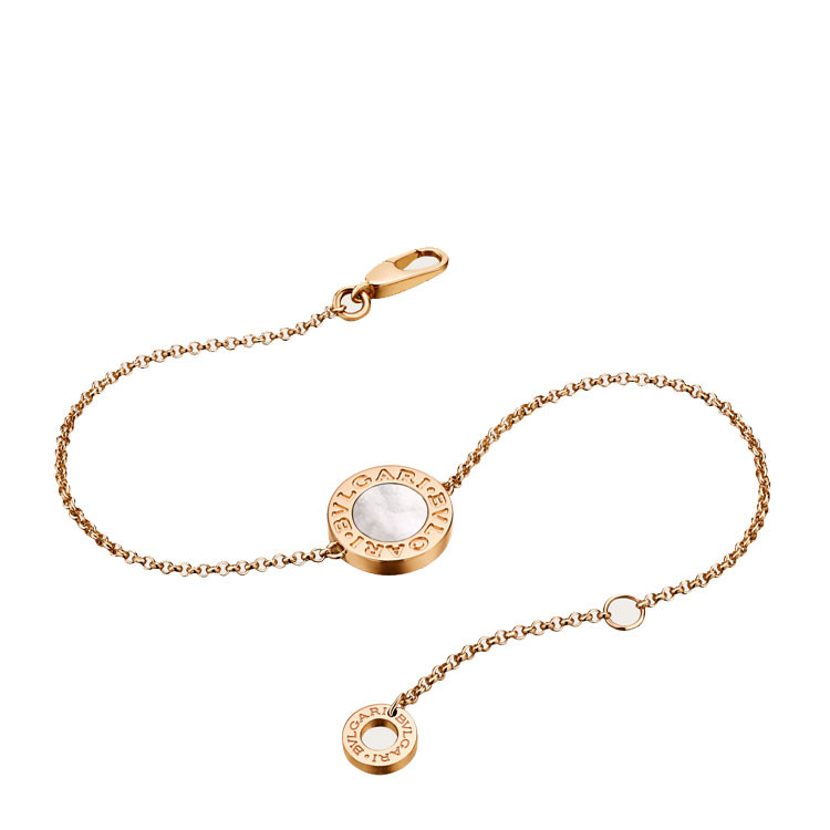 bvlgari/宝格丽 bbvlgari 圆形白贝母手链br857192