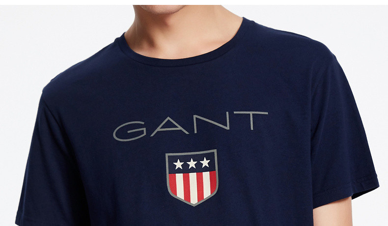 gant/甘特 2019春夏新品 男士短袖t恤 休闲盾牌logo短袖t恤 2003023