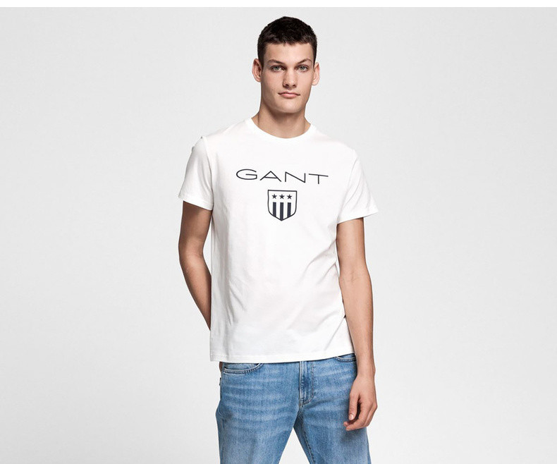 gant/甘特 2019夏季新品 男士短袖t恤 盾牌logo短袖t恤 254121