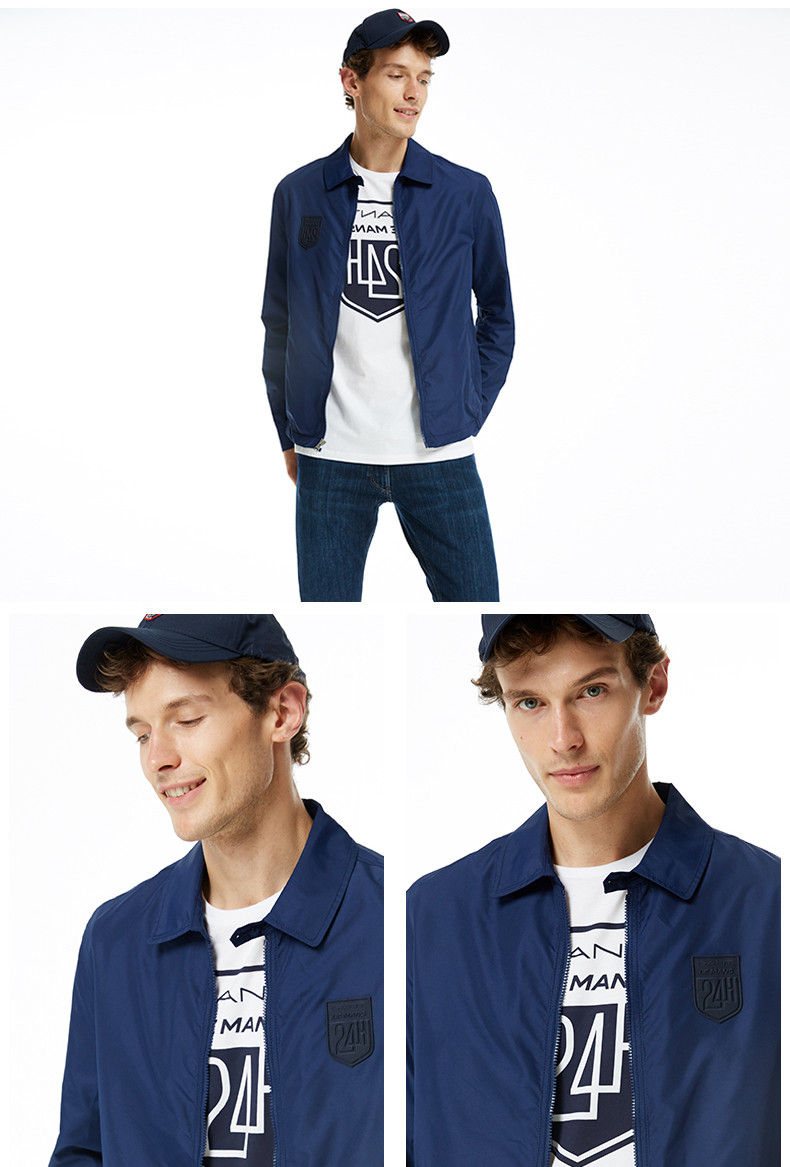 gant/甘特 男士夹克 2018男士夏新款勒芒立体盾牌图案防风夹克