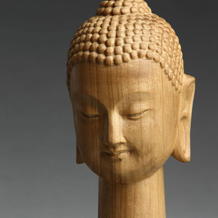 kongxiang/空相 手工雕楠木佛头 艺术家屈峰作品 (预订款,制作时间约