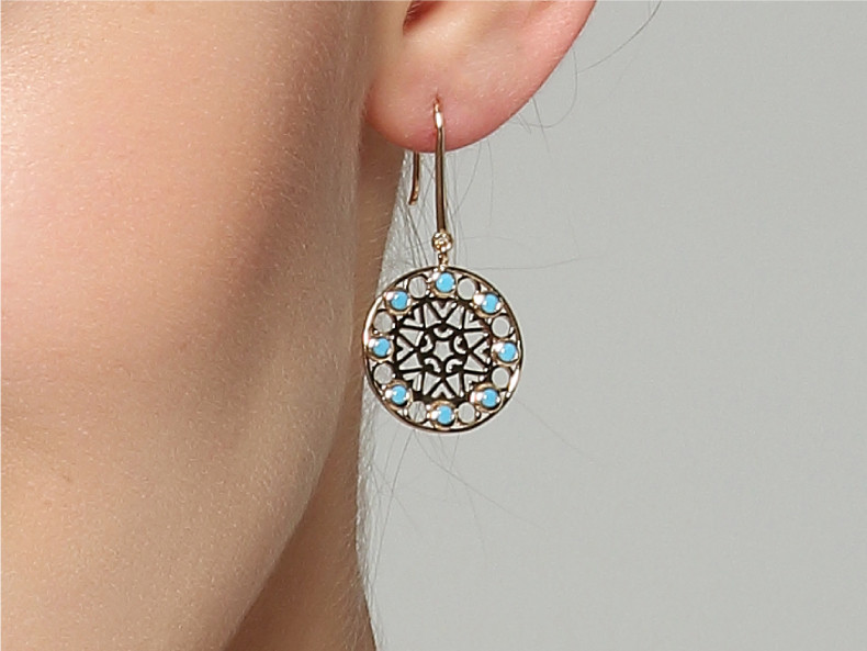 st dore/朵蕊 铜镀18k金 波西米亚风 耳坠耳饰 耳坠 耳环 耳饰 首饰