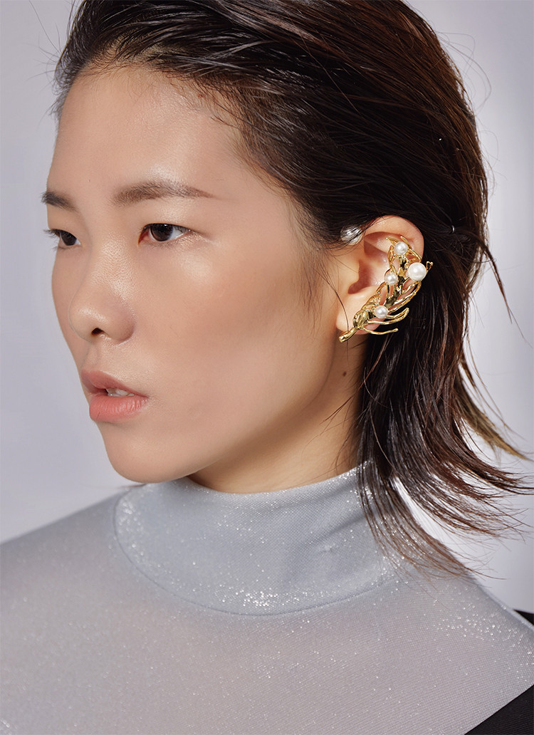 daartemis/daartemis 蕨系列 线性蕨单只耳挂耳饰 耳环 耳饰 首饰 无