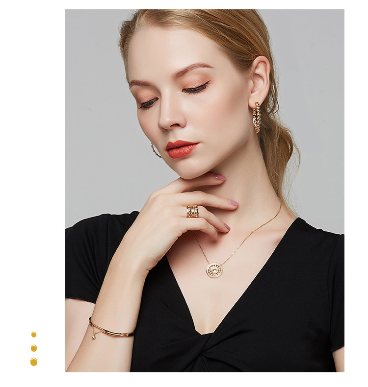 朵蕊 金币系列 18k厚镀金po工艺 双层戒指 戒指 戒指/指环 首饰 饰 