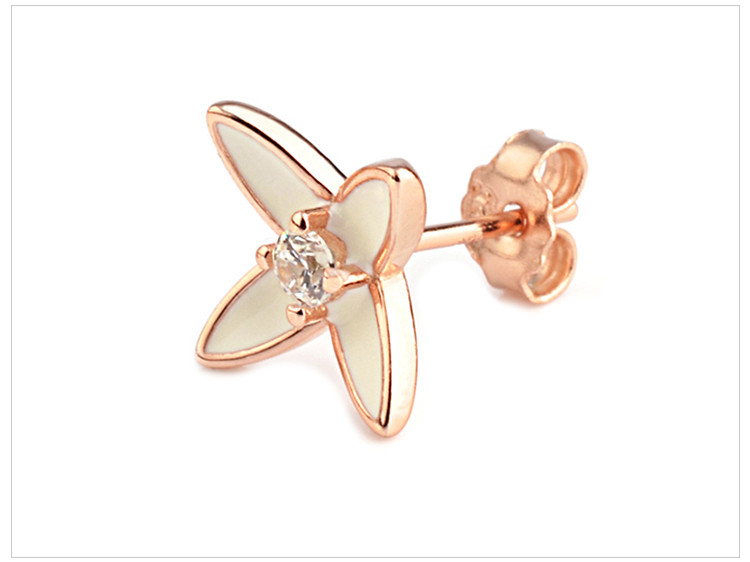juju palais royal/juju palais royal 925银 时尚一瓣丁香花耳钉