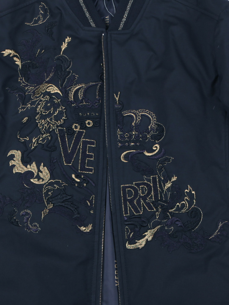 男士夹克】【18秋冬新款】verri/verri皇冠狮子主题刺绣图案,金属拉链