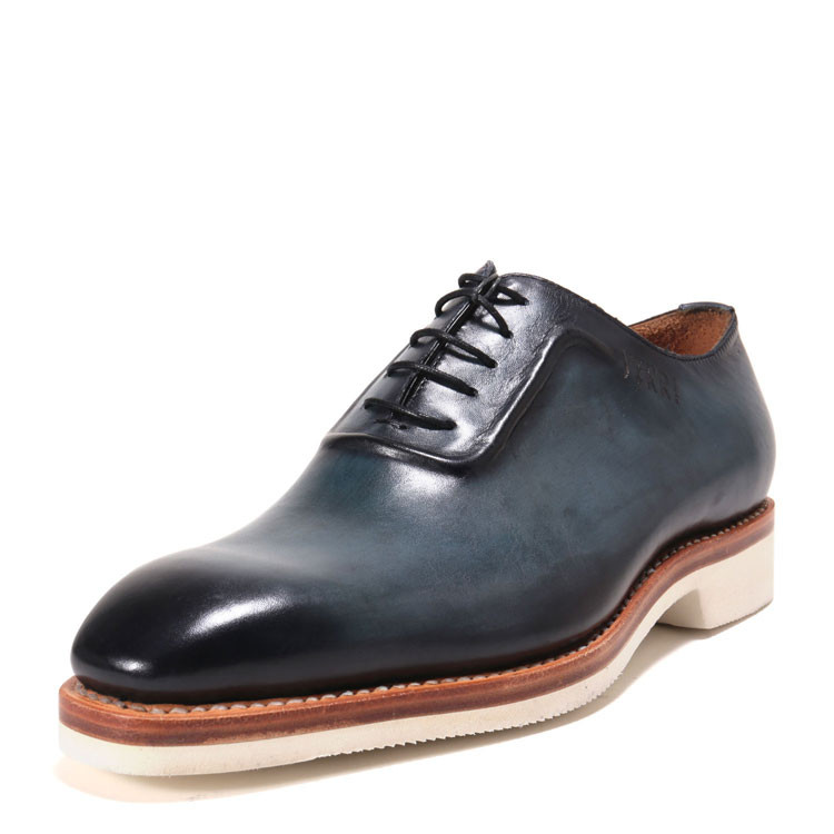 verri/verri 男士蓝绿色牛皮皮鞋-男士商务鞋