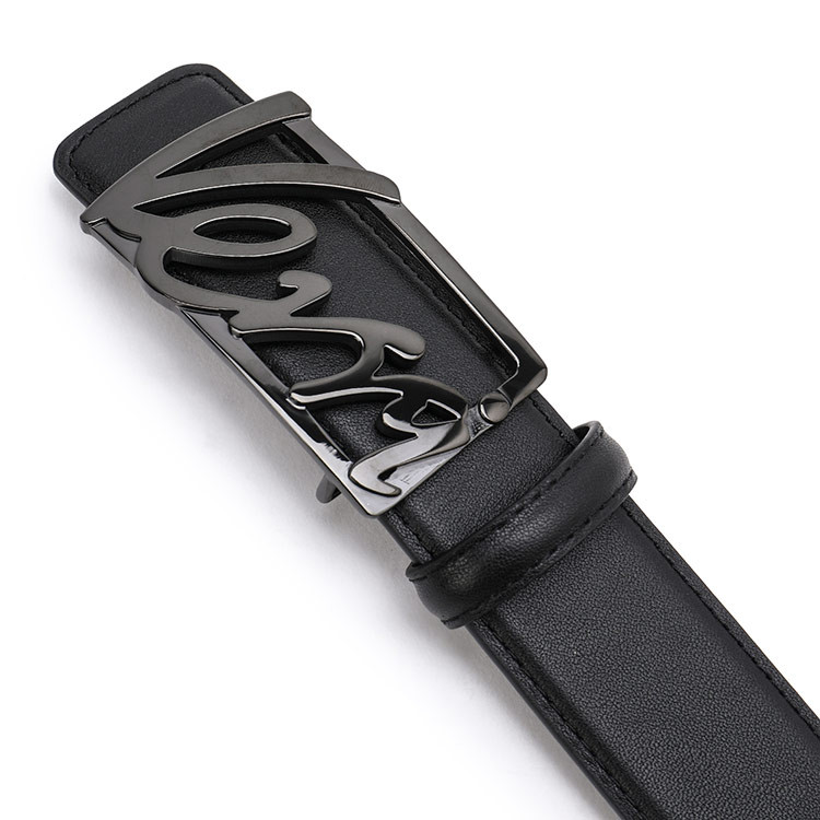 verriverri品牌logo的字体设计经过防氧化电镀工艺的休闲款皮带腰带