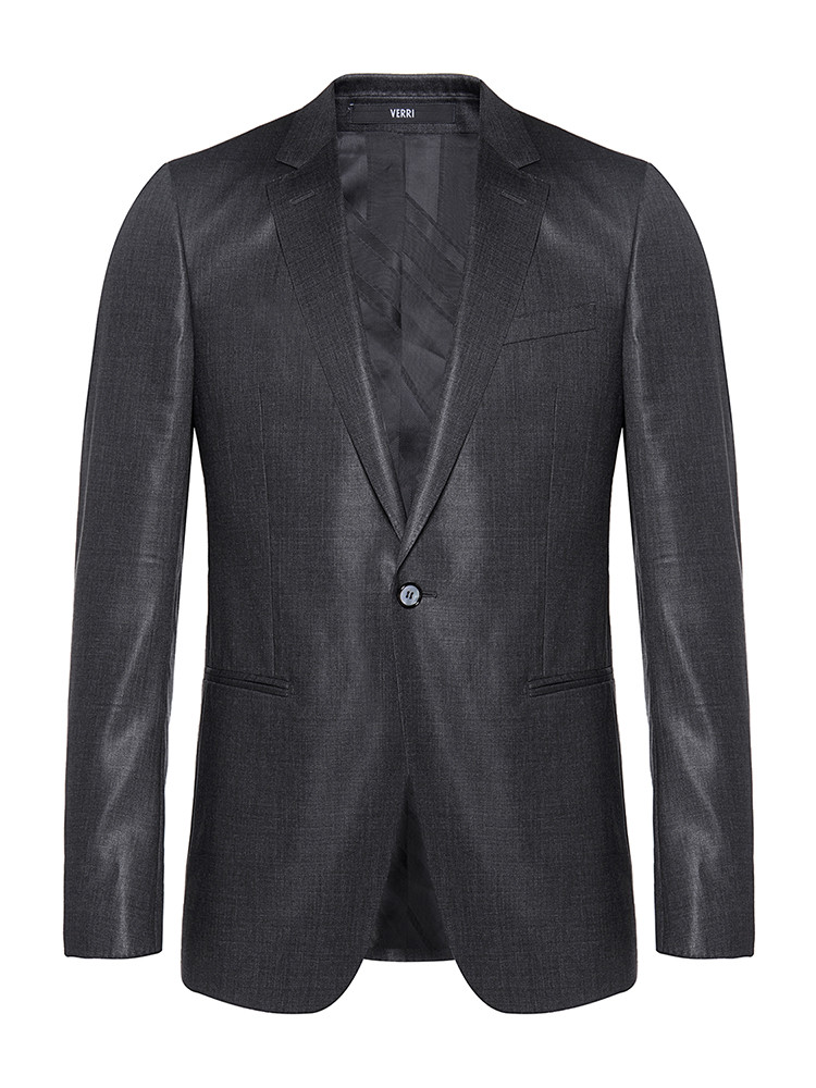 verri/verri羊毛质感挺括,具有光泽感的简约单西-男士西服