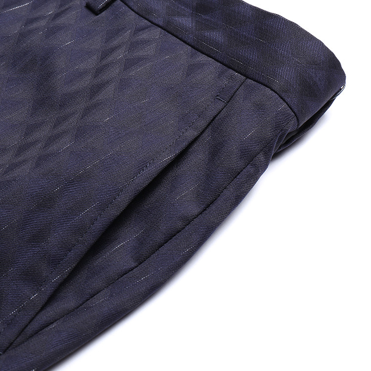 verri/verri几何立体图案,时尚又不失正派的经典斜插袋套西裤-男士