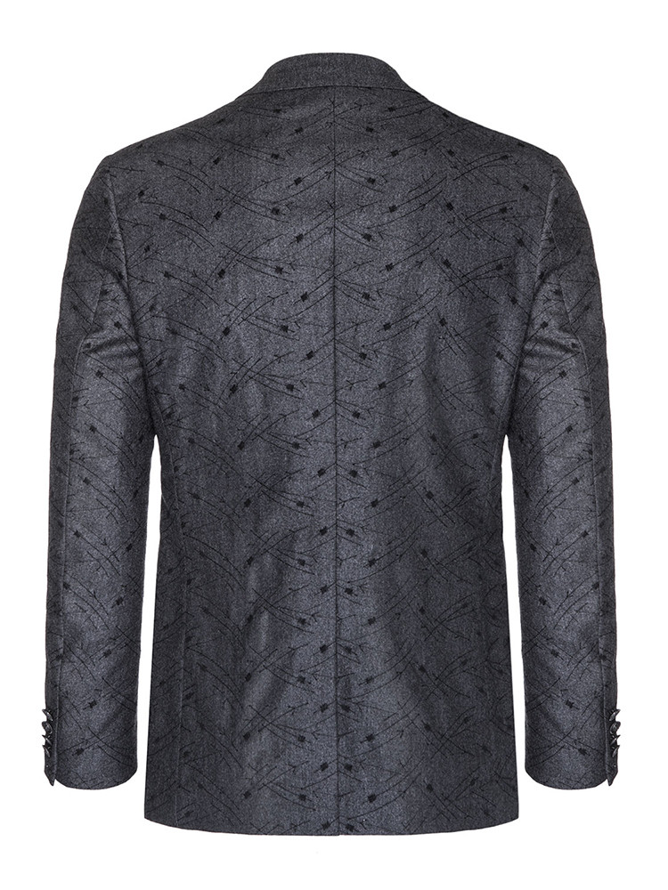 verri/verri灰色主题花满版提花图案的时尚优雅套西-男士西服