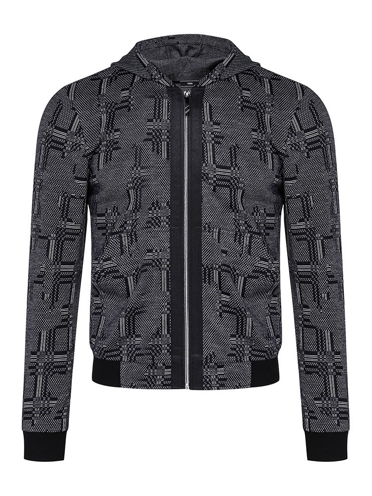 verri/verri 男士灰色连帽休闲单外套-男士夹克