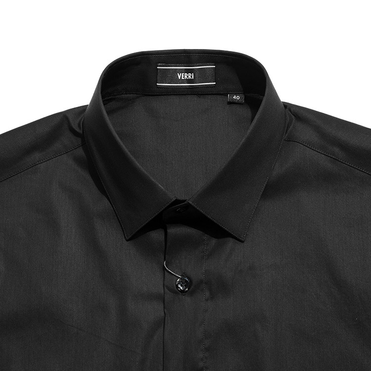 verri/verri 男士黑色花卉图案长袖衬衫-男士衬衫