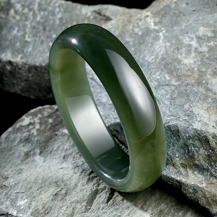 yudaotang/玉道堂 天然和田玉青玉手镯x-1