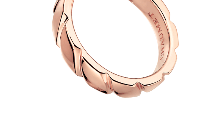chaumet/尚美 女士玫瑰金色torsade 戒指082501