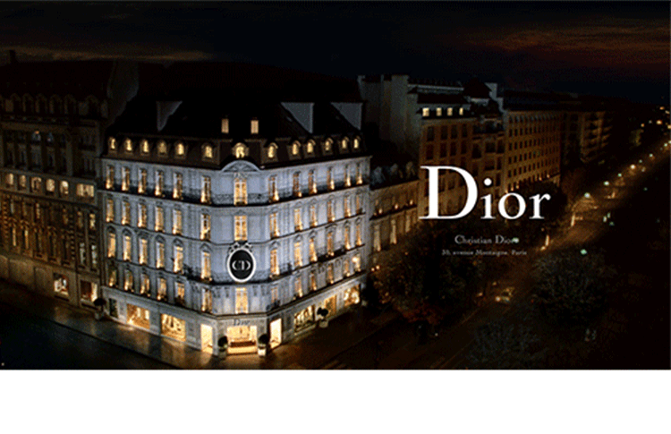 dior/迪奥 女士jadior系列蓝色小牛皮双圈手环饰以镀金复古金属铭文