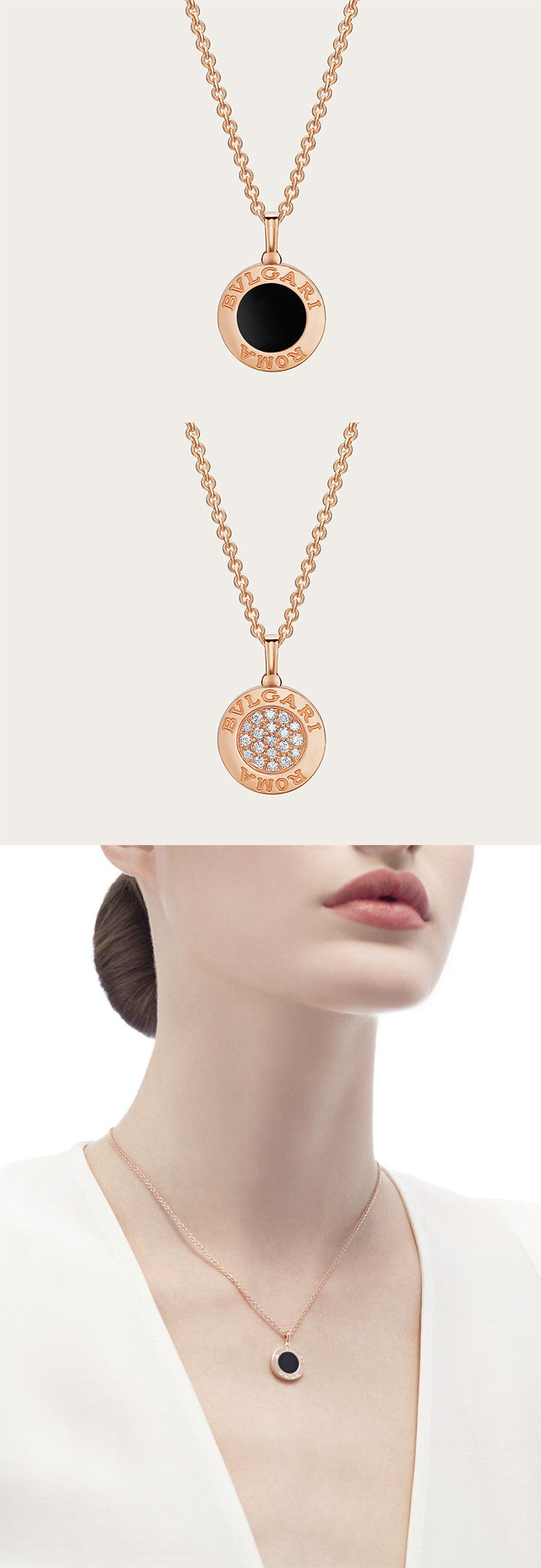 bvlgari/宝格丽 女士bvlgari系列玫瑰金可双面佩戴cl857357 350815