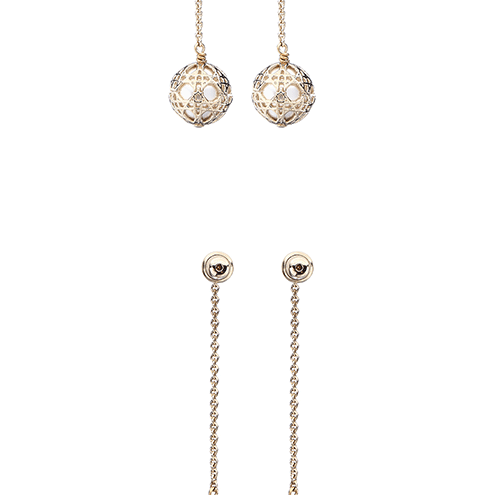 dior/迪奥 新款女士金色镂空耳钉耳环耳坠e0374scnmt 金色