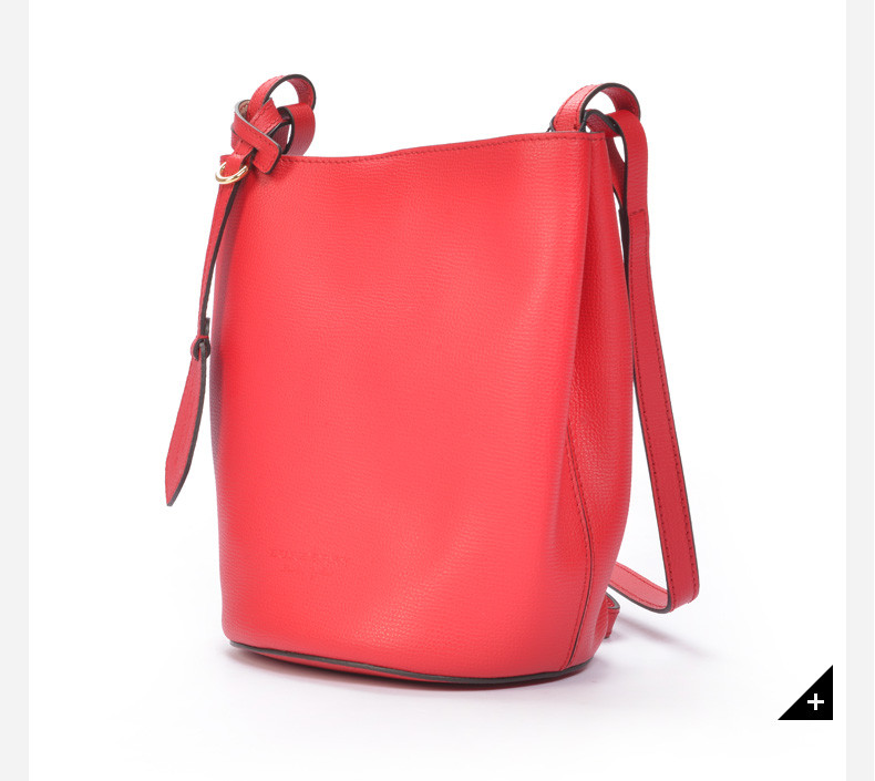 burberry/博柏利 女士 红色 小牛皮 时尚简约 斜跨包 水桶包 96267