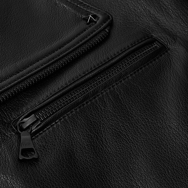 【19春夏新品】david naman/david naman黑色 山羊皮革 男士皮衣