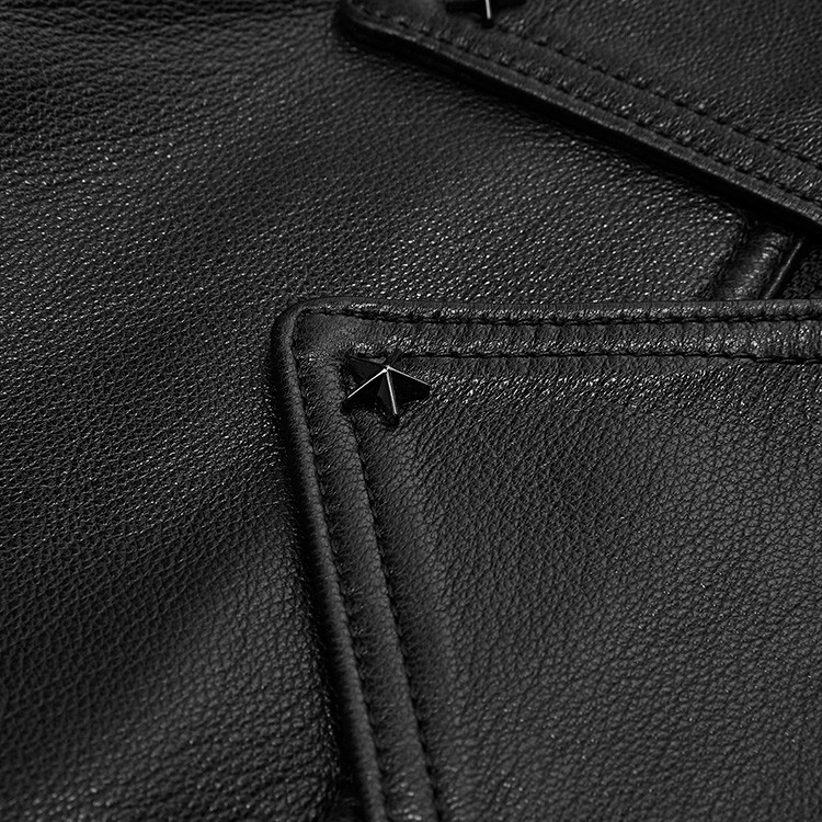 【19春夏新品】david naman/david naman黑色 山羊皮革 男士皮衣