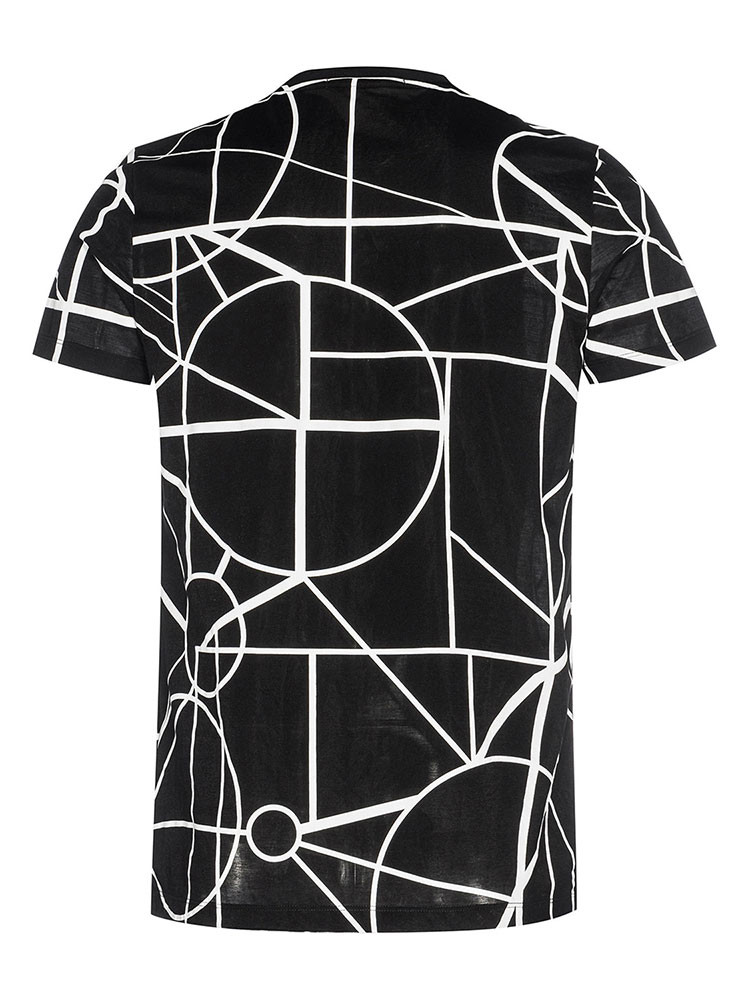 david naman 男士黑色时尚个性图案 设计 短袖t恤-男士短袖t恤 断码