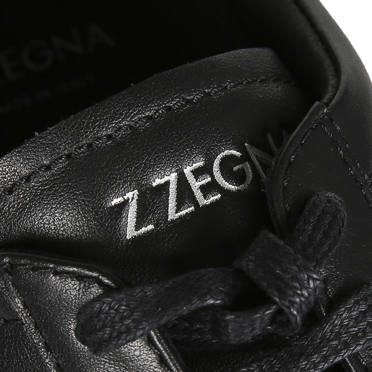 zegna/杰尼亚 金属logo钉扣装饰系带男士休闲运动鞋 a2756xmou